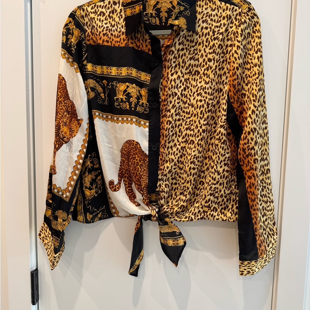 ChicMe Baroque Print Blouse